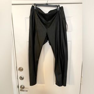 Black pleather pants.